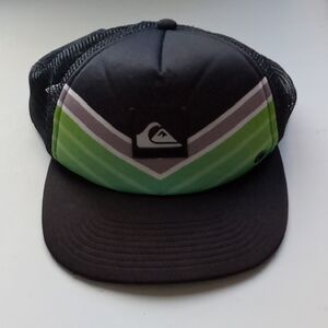 Quiksilver Black and Green Hat
